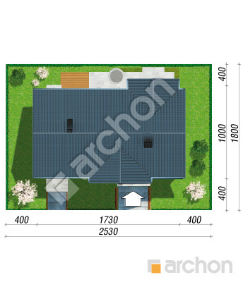 Проєкт будинку ARCHON+ Будинок в лещиновнику (ГТ) Ситуація