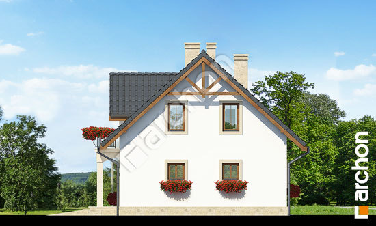 Боковой фасад Дом в бархатцах 2 вер.2