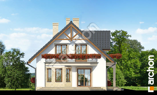 Боковой фасад Дом в бархатцах 2 вер.2