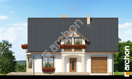 Передний фасад Дом в бархатцах 2 вер.2