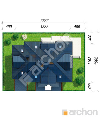 Проект дома ARCHON+ Дом в каллах 5 (Н) Ситуація