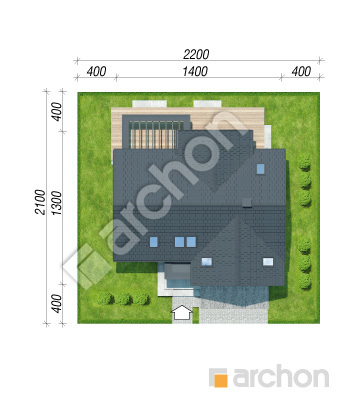 Проект дома ARCHON+ Дом в мирабилисах (Г2Е) ВИЭ Ситуація
