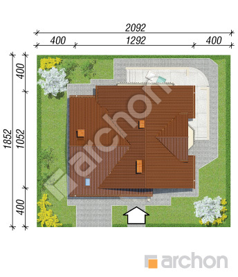 Проєкт будинку ARCHON+ Будинок в тамариску 2 вер.2 Ситуація