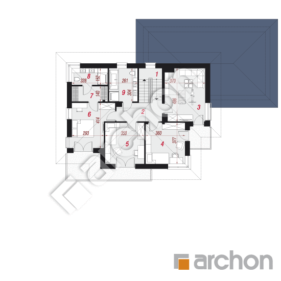 Проект дома ARCHON+ Вилла Элиза 3 План першого поверху