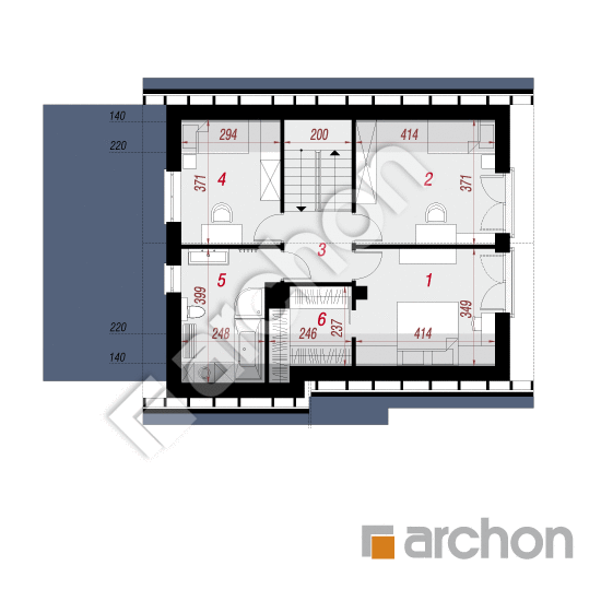 Проект будинку ARCHON+ Будинок в хлорофітумі 17 План мансандри