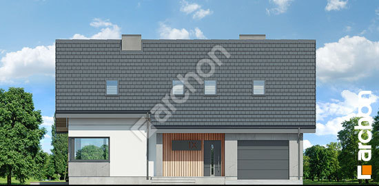 Передній фасад Будинок в журавках 11