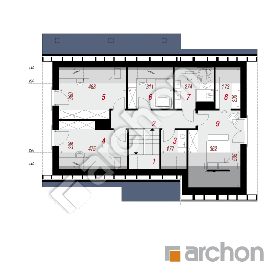 Проект будинку ARCHON+ Будинок в журавках 11 План мансандри
