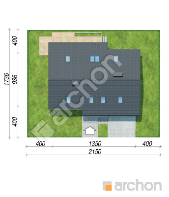 Проєкт будинку ARCHON+ Будинок в журавках 11 Ситуація