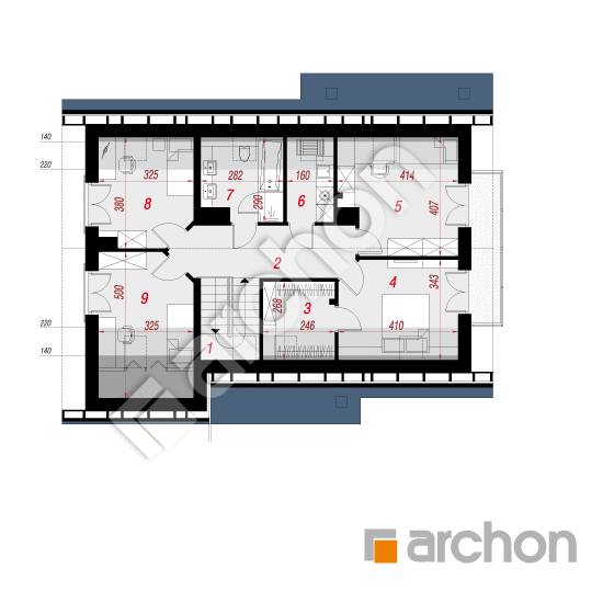 Проект будинку ARCHON+ Будинок в айдаредах 9 План мансандри
