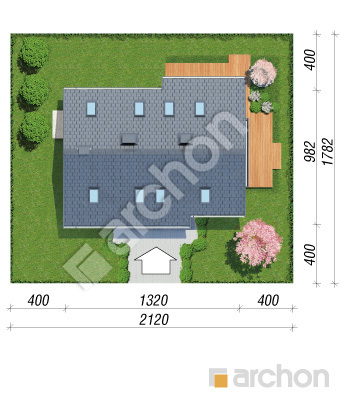 Проект дома ARCHON+ Дом в айдаредах 9 Ситуація