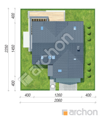 Проект дома ARCHON+ Дом в теллимах (Г2Е) Ситуація