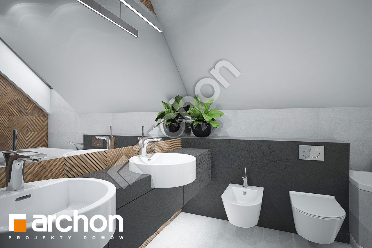 Проект будинку ARCHON+ Будинок в мандевілі візуалізація ванни (візуалізація 3 від 1)
