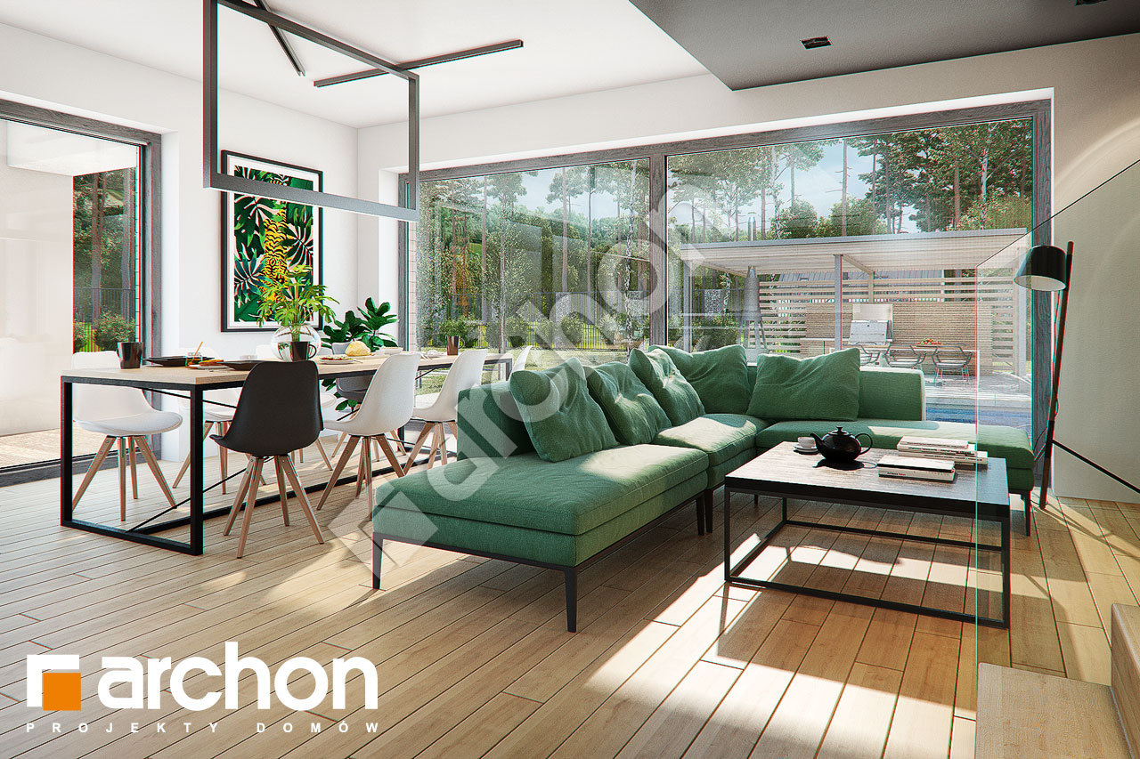 Проект будинку ARCHON+ Будинок в мандевілі денна зона (візуалізація 1 від 4)