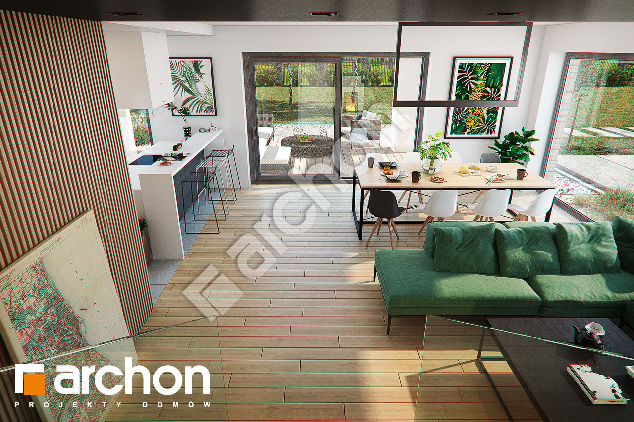 Проект будинку ARCHON+ Будинок в мандевілі денна зона (візуалізація 1 від 7)