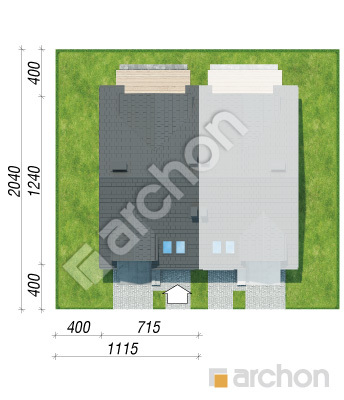 Проект дома ARCHON+ Дом в ясенце (Б) Ситуація