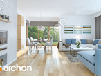 Проект дома ARCHON+ Дом в нектаринах (НТ) дневная зона (визуализация 1 вид 3)