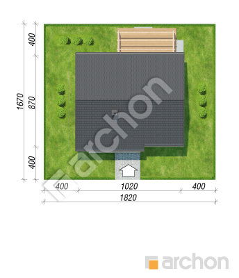 Проект дома ARCHON+ Дом в хлорофитуме (Е) Ситуація