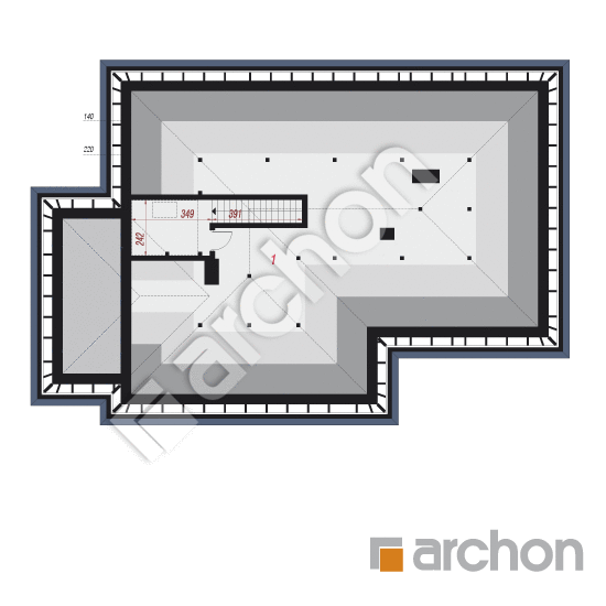 Проект дома ARCHON+ Дом в сирени 10 (Г2) План мансандри