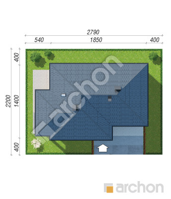 Проект дома ARCHON+ Дом в сирени 10 (Г2) Ситуація