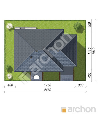 Проєкт будинку ARCHON+ Будинок в сантанах (Г) Ситуація