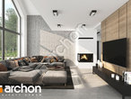 Проект будинку ARCHON+ Будинок у феліціях 3 (Г2) денна зона (візуалізація 1 від 4)