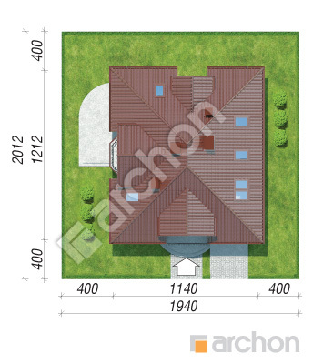 Проект дома ARCHON+ Дом в тимьяне вер.3 Ситуація