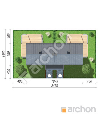 Проект дома ARCHON+ Дом в эверниях (Р2) Ситуація