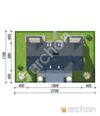 Проєкт будинку ARCHON+ Будинок в гунерах 2 (Р2) вер.2 Ситуація
