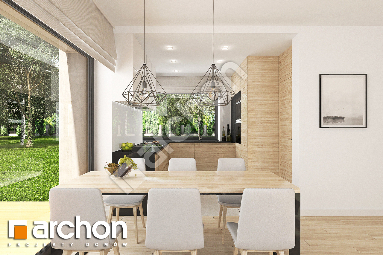 Проект дома ARCHON+ Дом в малиновках 9 (Г) визуализация кухни 1 вид 3