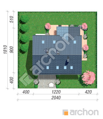 Проект дома ARCHON+ Дом в малиновках 9 (Г) Ситуація