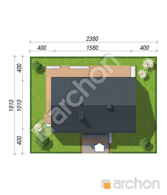 Проект дома ARCHON+ Дом в рудбекиях 2 Ситуація