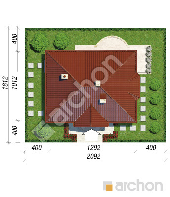 Проект дома ARCHON+ Дом в лотосах 2 вер.2 Ситуація