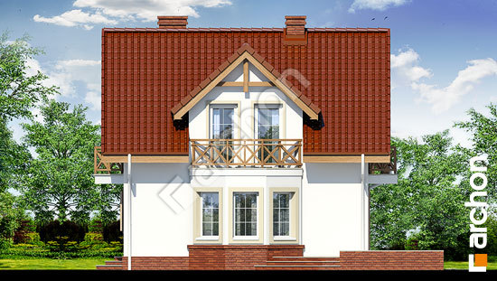 Бочний фасад Будинок у скальниках вер.2