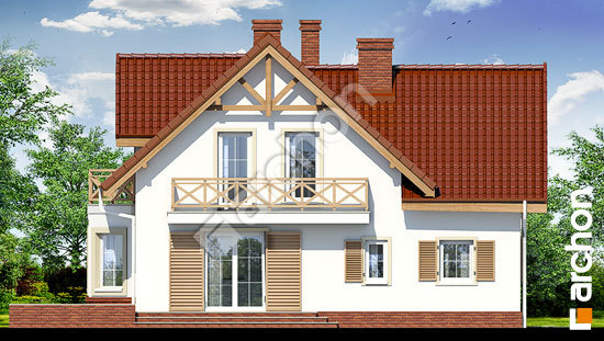 Дворовий фасад Будинок у скальниках вер.2