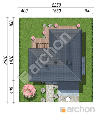Проєкт будинку ARCHON+ Будинок в жимолості 4 (Г2) Ситуація