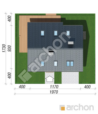 Проект дома ARCHON+ Дом в кордиях Ситуація