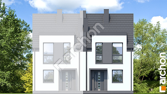 Передній фасад Будинок в рівіях 18 (Б) вер.2