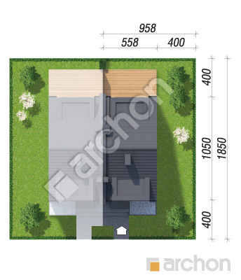 Проєкт будинку ARCHON+ Будинок в рівіях 18 (Б) вер.2 Ситуація