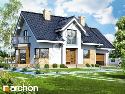 Проект дома ARCHON+ Дом в рододендронах 6 (A) вер.2 