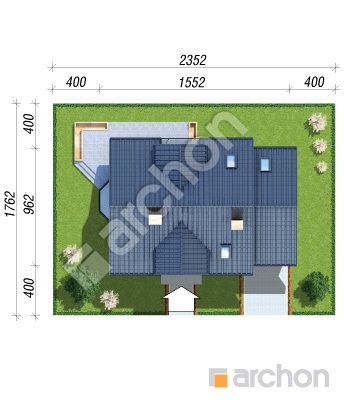 Проект дома ARCHON+ Дом в рододендронах 6 (A) вер.2 Ситуація