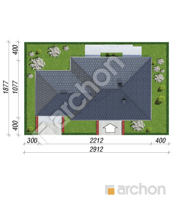 Проект дома ARCHON+ Дом под красной рябиной (ГН) вер.2 Ситуація