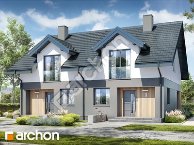 Проект дома ARCHON+ Дом в клематисах 2 (Р2) вер.2 