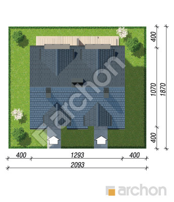Проект дома ARCHON+ Дом в клематисах 2 (Р2) вер.2 Ситуація