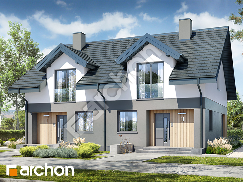 Проект дома ARCHON+ Дом в клематисах 2 (Р2) вер.2 Вид 1