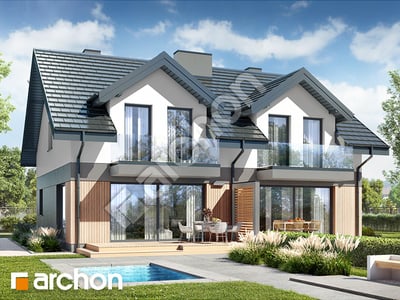 Проєкт будинку ARCHON+ Будинок в клематисах 2 (Р2) вер.2 Вид 2