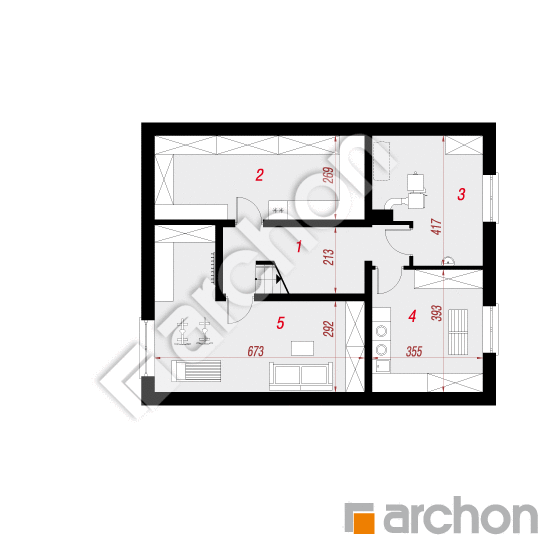 Проект дома ARCHON+ Дом в красотах 2 (П) План підвалу