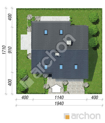 Проект дома ARCHON+ Дом в красотах 2 (П) Ситуація