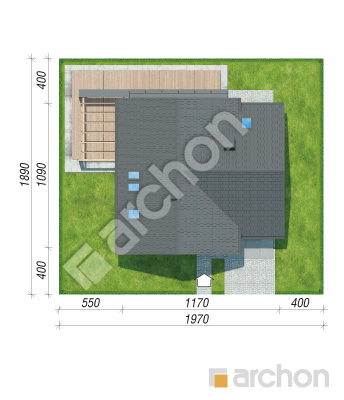 Проєкт будинку ARCHON+ Будинок в міловонках 4 Ситуація