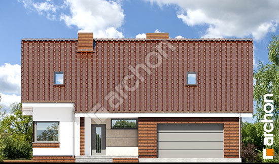 Передний фасад Дом в журавках (Г2Т)