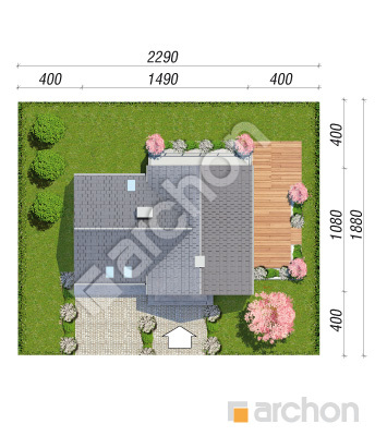 Проєкт будинку ARCHON+ Будинок в орлішках (Г2Н) Ситуація
